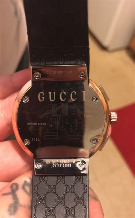 gucci code ref 1142 real or fake|authentic Gucci watch serial number.